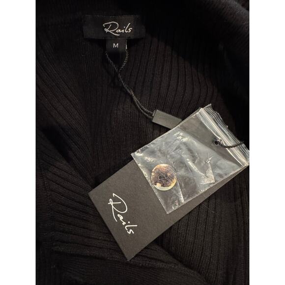 NWT Rails Rosalie Rib Long Sleeve Cotton Blend Midi Sweater Dress Size Medium - Picture 6 of 10